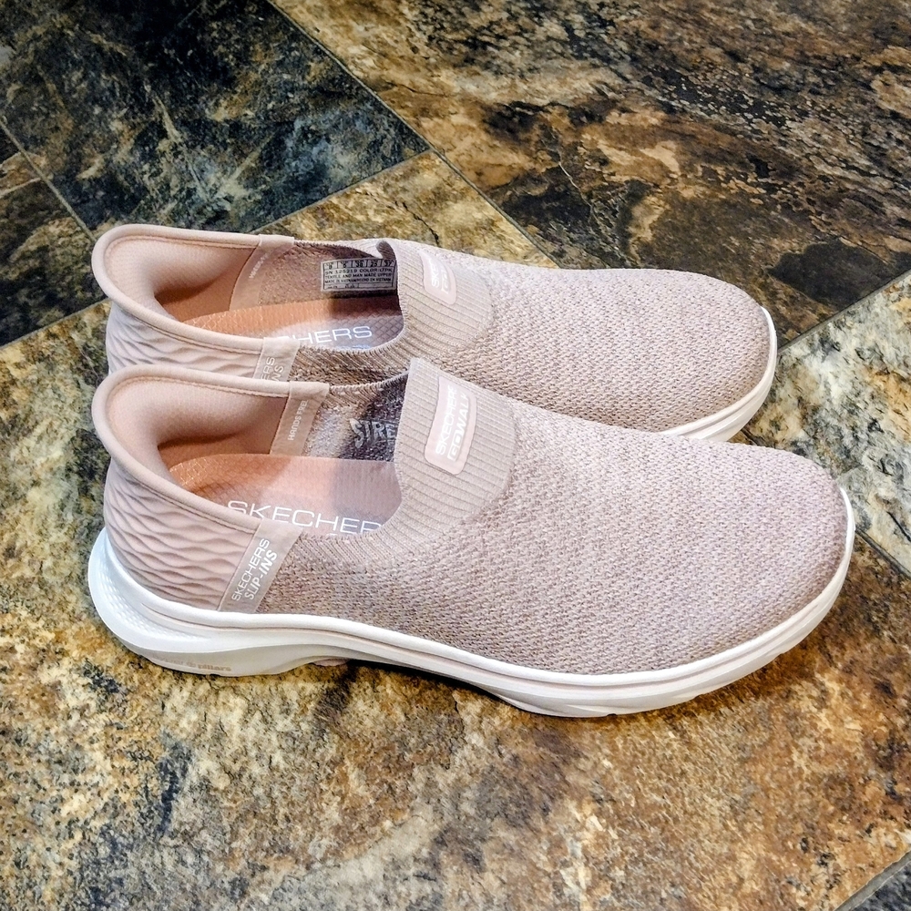 Skechers Women's Knit Slip-On Sneakers - Soft Pink